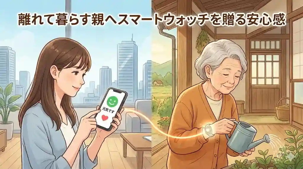 離れて暮らす親へスマートウォッチを贈る安心感